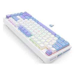 Klawiatura REDRAGON Ucal Max K673WBP RGB Hot Swap Manbo Switch Biało-fioletowo-niebieski