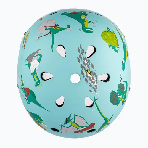 Kask rowerowy dziecięcy Hornit Jurassic turquoise/multicolor