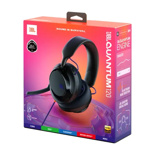Słuchawki przewodowe z mikrofonem JBL Quantum 120 Nauszne Czarny