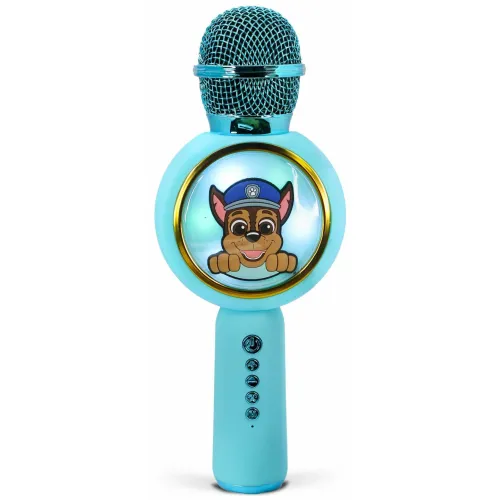 Mikrofon z głośnikiem Bluetooth OTL Technologies PAW Patrol Chase PopSing LED Light Up Wireless Karaoke 5W Morski