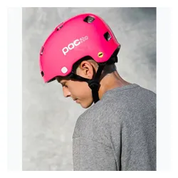 Kask rowerowy dziecięcy POC Pocito Crane MIPS Jr fluorescent pink 9085