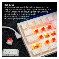 Klawiatura mechaniczna Ajazz NK68 Red Switch Biały