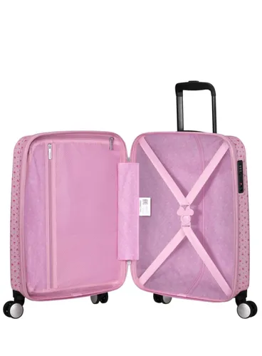 Walizka kabinowa American Tourister Funlight Disney - Minnie lenticular pink