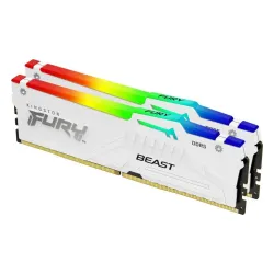 Pamięć RAM Kingston FURY Beast RGB DDR5 64GB (2 x 32GB) 6400 CL32 EXPO Biały