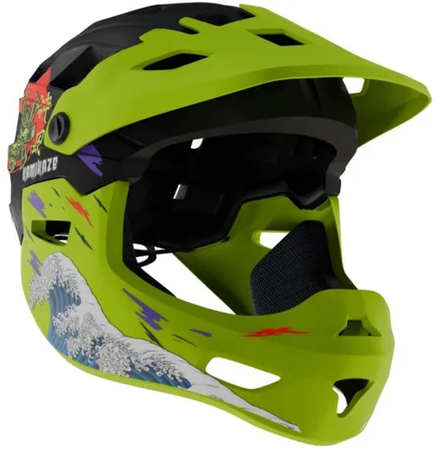 Kask KAMIKAZE Ronin Zielony Full Face (rozmiar M)
