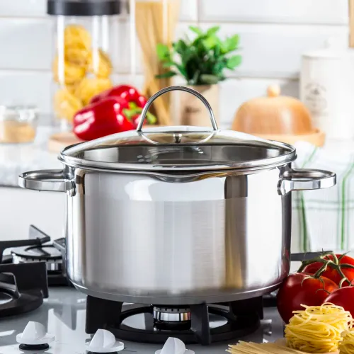 Garnek ze stali nierdzewnej z pokrywką SSW COMFORT 6,1 l