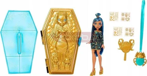 LALKA MONSTER HIGH Cleo De Nile GOLDEN GLAM CASE zestaw z tatuażami HNF72
