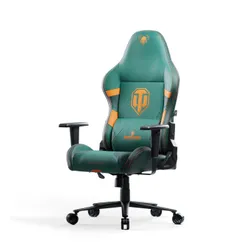 Fotel Diablo Chairs X-One 2.0 World of Tanks Gamingowy do 160kg Skóra ECO Tkanina Zielono-pomarańczowy