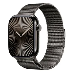 Apple Watch 10 GPS + Cellular 42mm koperta z tytanu (łupek) + bransoleta mediolańska (łupek)