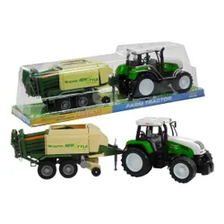 Duży Traktor Z Maszyną 65Cm Ruchome Elementy Napęd Prasa Do Słomy 2 Kolory
