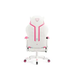Fotel Diablo Chairs X-Ray 2.0 Small do 90kg Skóra ECO Biało-różowy