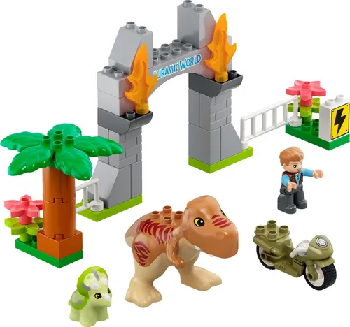 Lego Duplo Tyrannosaurus ve Triceratops'un kaçışı (10939)