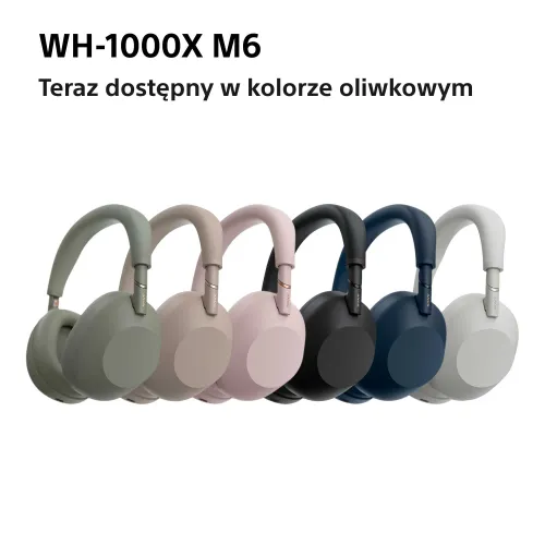 Słuchawki bezprzewodowe Sony WH-1000XM6 ANC Nauszne Bluetooth 5.3 Oliwkowy