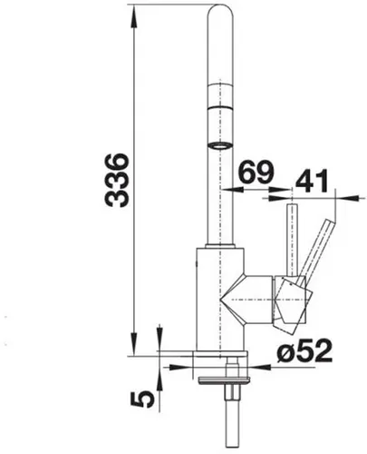 Bateria BLANCO Mida-S 526653 Czarny mat