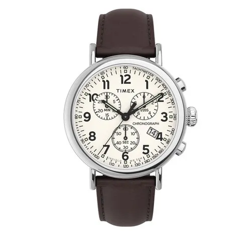 Timex Standart Kronograf Saat TW2V27600 Kahverengi