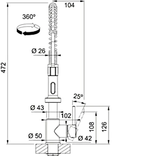 Bateria FRANKE Pola Semi Pro 115.0735.629 Czarny