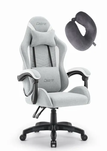 Fotel gamingowy CABRO C500 Szaro-Biały