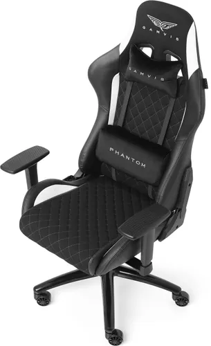 Fotel GAMVIS Phantom Large Czarny (białe elementy)