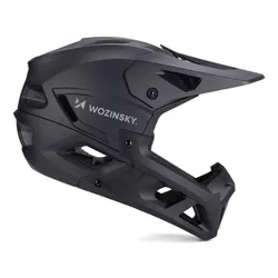 Kask rowerowy WOZINSKY HT-58C Czarny Full Face MTB (rozmiar M)