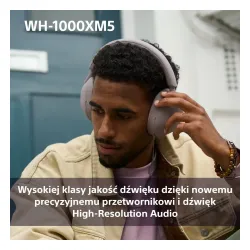 Słuchawki bezprzewodowe Sony WH-1000XM5 ANC Nauszne Bluetooth 5.2 Smoky Pink