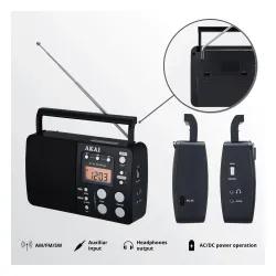 Radioodbiornik AKAI APR-200 Czarny