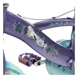 Rower dziecięcy HUFFY Disney Kraina Lodu 12 cali dla dziewczynki Fioletowo-niebieski