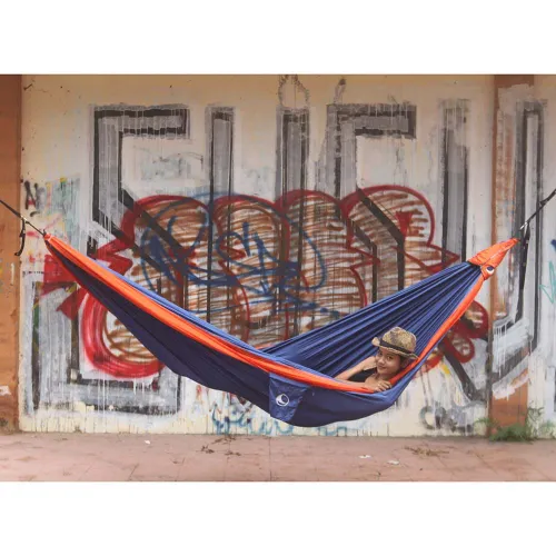 Hamak-hamak bileti Moon King Size Hammock-royal blue / orange