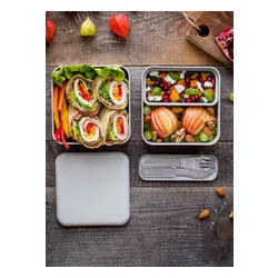 Kwadratowy pojemnik na lunch Monbento MB Square Bento Box - grey coton