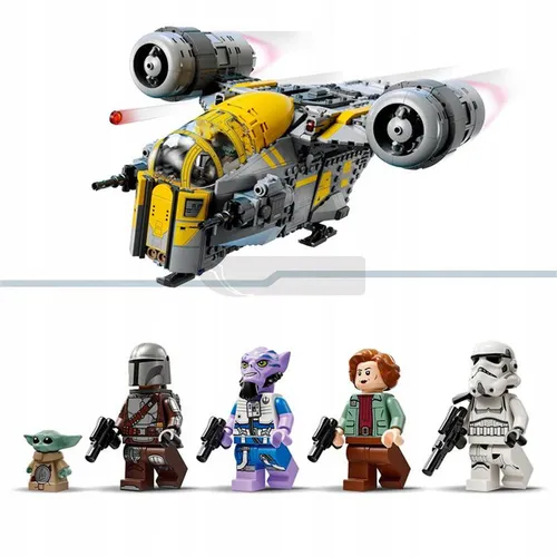 LEGO STAR WARS 75447 Mandalorian i Grogu Brzeszczot , zestaw klocków +10