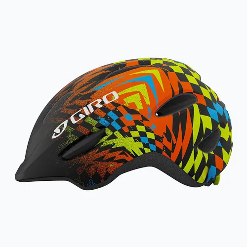 Kask rowerowy dziecięcy Giro Scamp Integrated Mips Jr matte black/check fade
