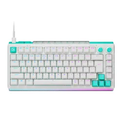 Klawiatura gamingowa Logitech G512 X 75 przewodowa magnetyczno-mechaniczna podświetlana biała