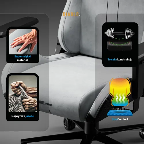 Fotel DIABLO CHAIRS X-One 2.0 Prime Szary
