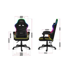 Fotel HUZARO Force 4.4 RGB Czarny
