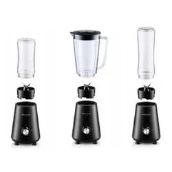 Blender kielichowy MOZANO M01 Czarny (Sportowy) + 2 bidony w komplecie