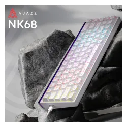 Klawiatura mechaniczna Ajazz NK68 Red Switch Biały