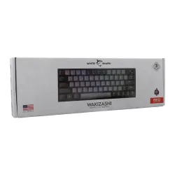 Klawiatura gamingowa White Shark Wakizashi Red przewodowa mechaniczna podświetlana szaro-czarna