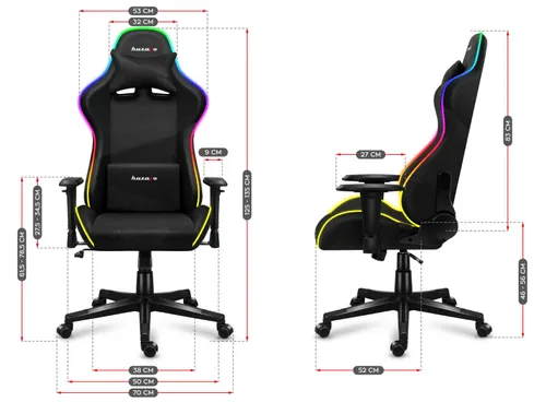 Fotel HUZARO Force 6.3 RGB Mesh