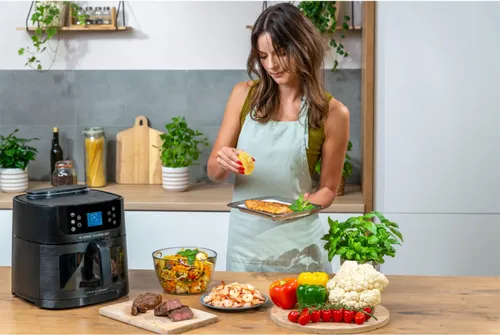 Air Fryer Frytkownica beztłuszczowa AI GÖTZE & JENSEN AF850T by Setti+ WiFi rozpoznawanie potraw i gotowanie na parze