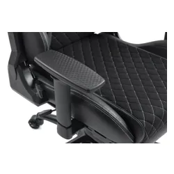 Fotel GAMVIS Phantom Large Czarny (białe elementy) + podnóżek