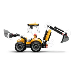 LEGO City 60480 Żółta koparko-ładowarka, zestaw klocków 7+