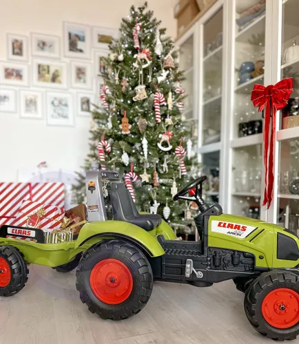 Falk Traktor na Pedały Claas Duży z Przyczepką od 3 lat