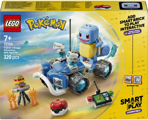LEGO 72156 Pokémon SMART Play Przygoda Trenera ze Squirtle i pojazdem terenowym
