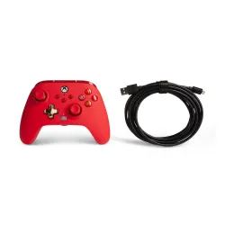 Pad PowerA Enhanced Red do Xbox Series X/S, Xbox One, PC Przewodowy