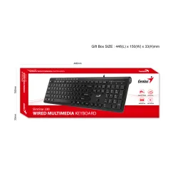 Klawiatura membranowa Genius Slimstar 230 II Czarny