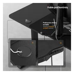 Biurko Diablo Chairs X-Tensio 1400 140cm Regulacja wysokości Czarny