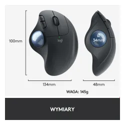 Myszka Logitech ERGO M575 Grafitowy