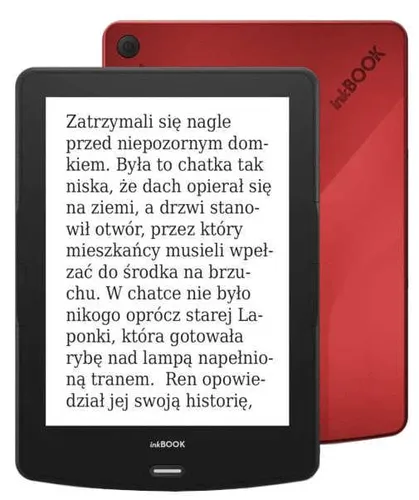 Czytnik E-booków inkBOOK Calypso Plus - 6" - 16GB -WiFi - czerwony + etui