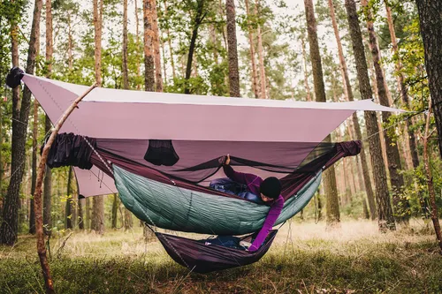 Hamak na sprzęt Lesovik Huba Gear Shelf - burgundy ron