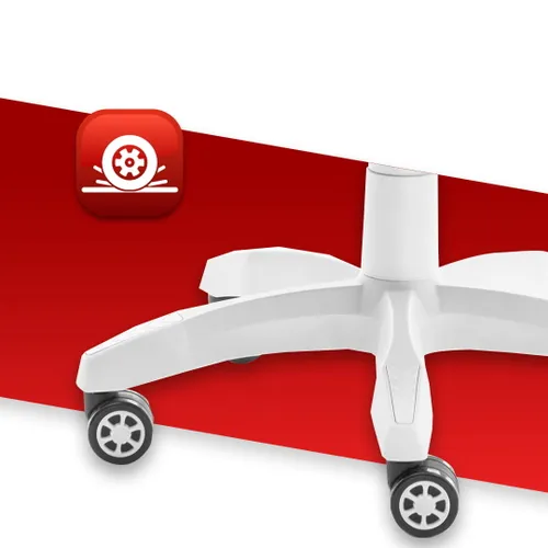 Fotel HELL'S CHAIR HC-1000 LED RGB Szaro-biały