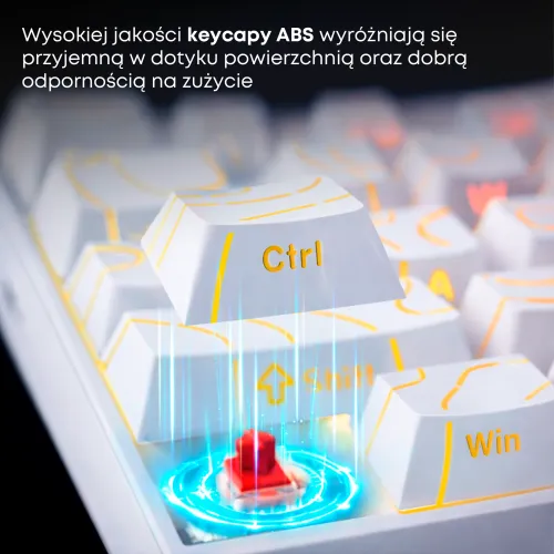 Klawiatura mechaniczna Ajazz NK68 Red Switch Biały